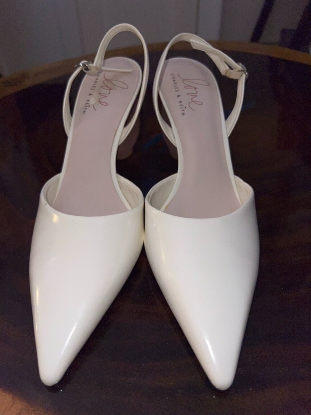 Charles and Keith Love slingback heart shaped heels - Picture 8 of 12